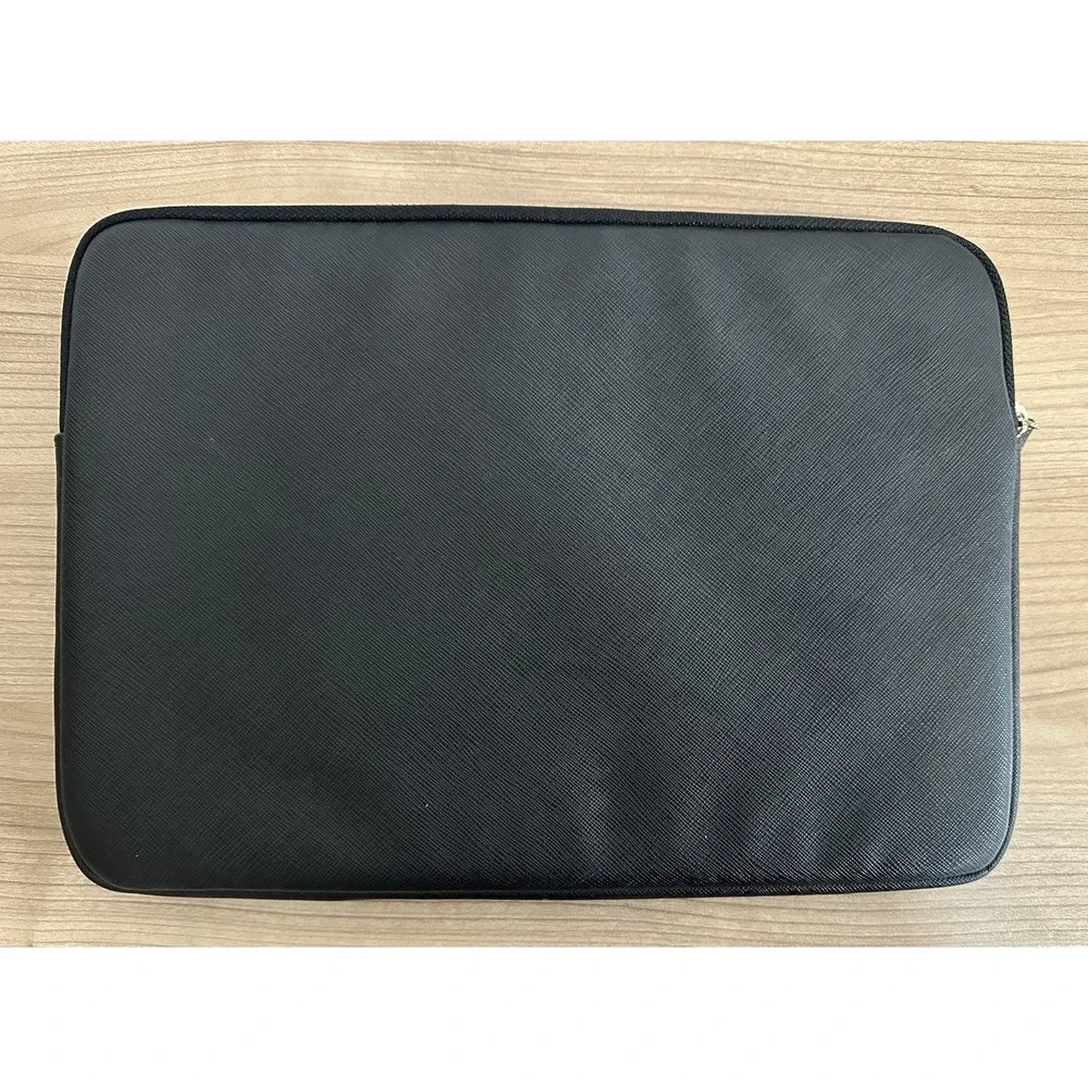 Kate Spade Laptop Sleeve 12 Inch Black Saffiano Leather Pink Lining Case